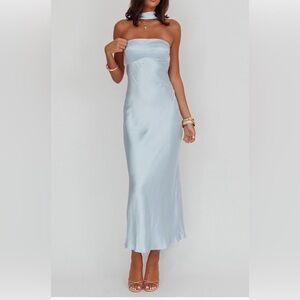 Elegant Brown Satin Dress